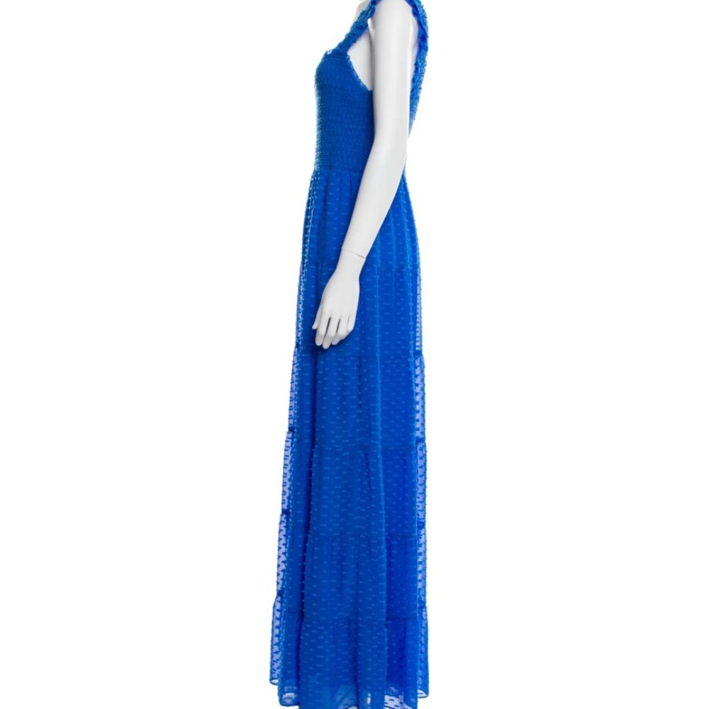 Alice + Olivia Electric Blue Swiss Dot Maxi Dress - Picture 9 of 16